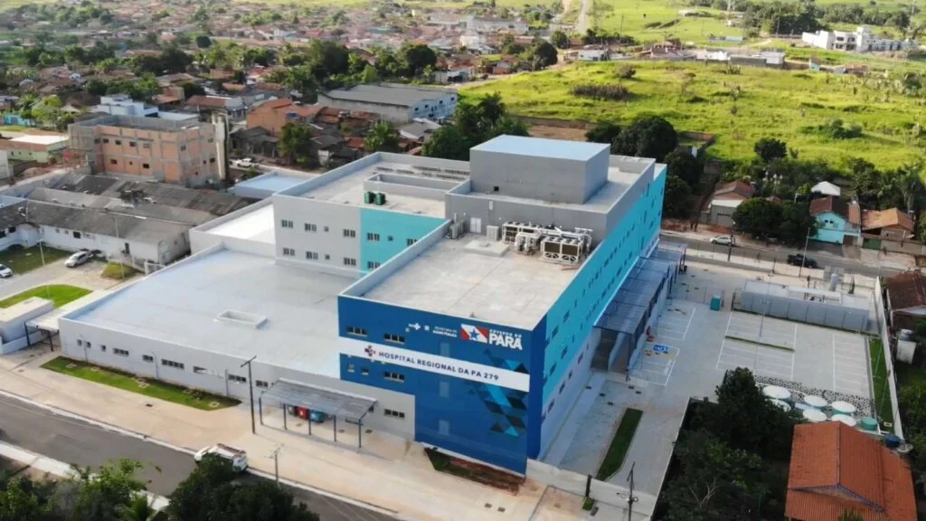 Foto aérea do Novo Hospital Regional de Ourilândia do Norte